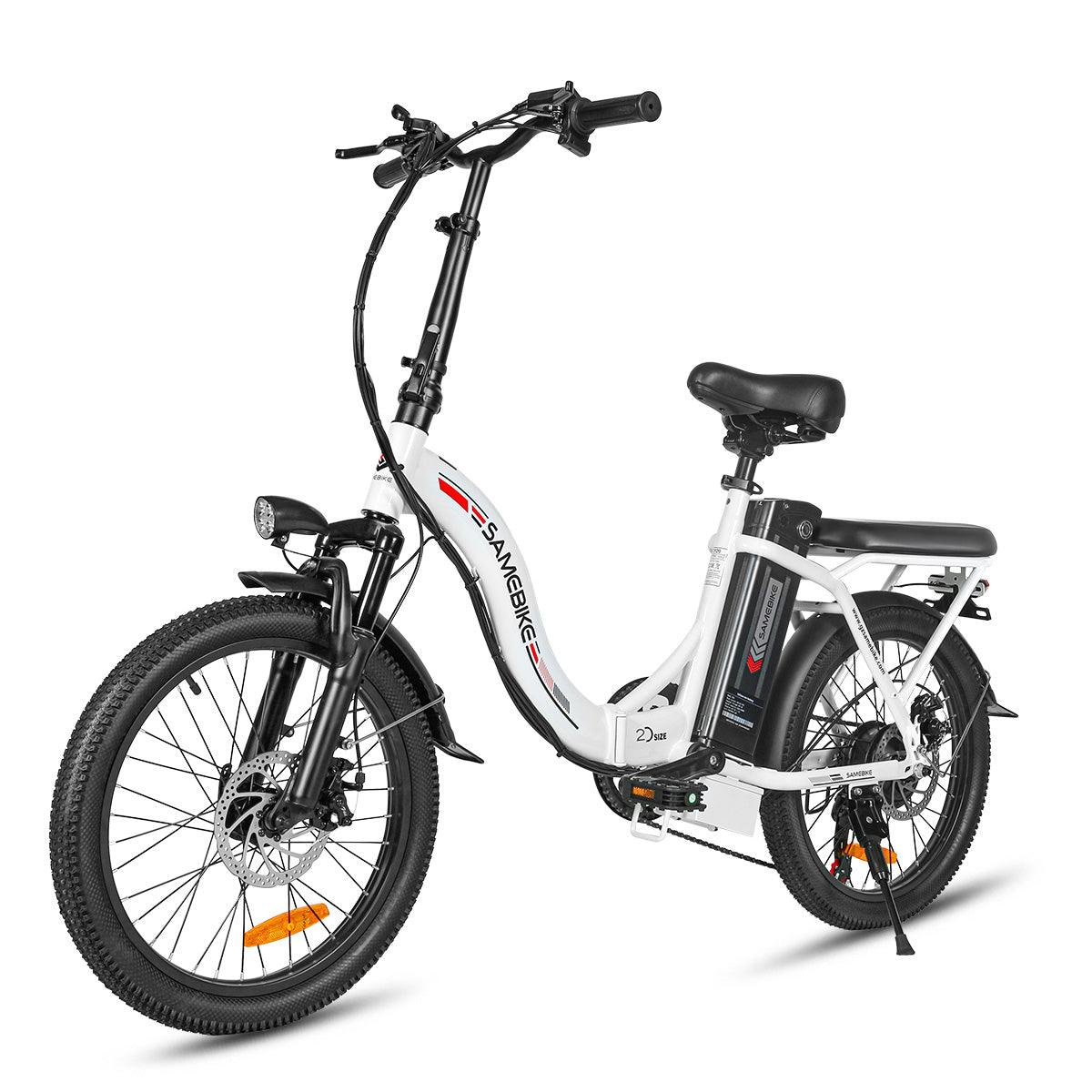 SAMEBIKE CY20-FT zusammenklappbares 20-Zoll-Elektrofahrrad mit 350W Motor und abnehmbarem 36V12 Ah Akku Alcovic