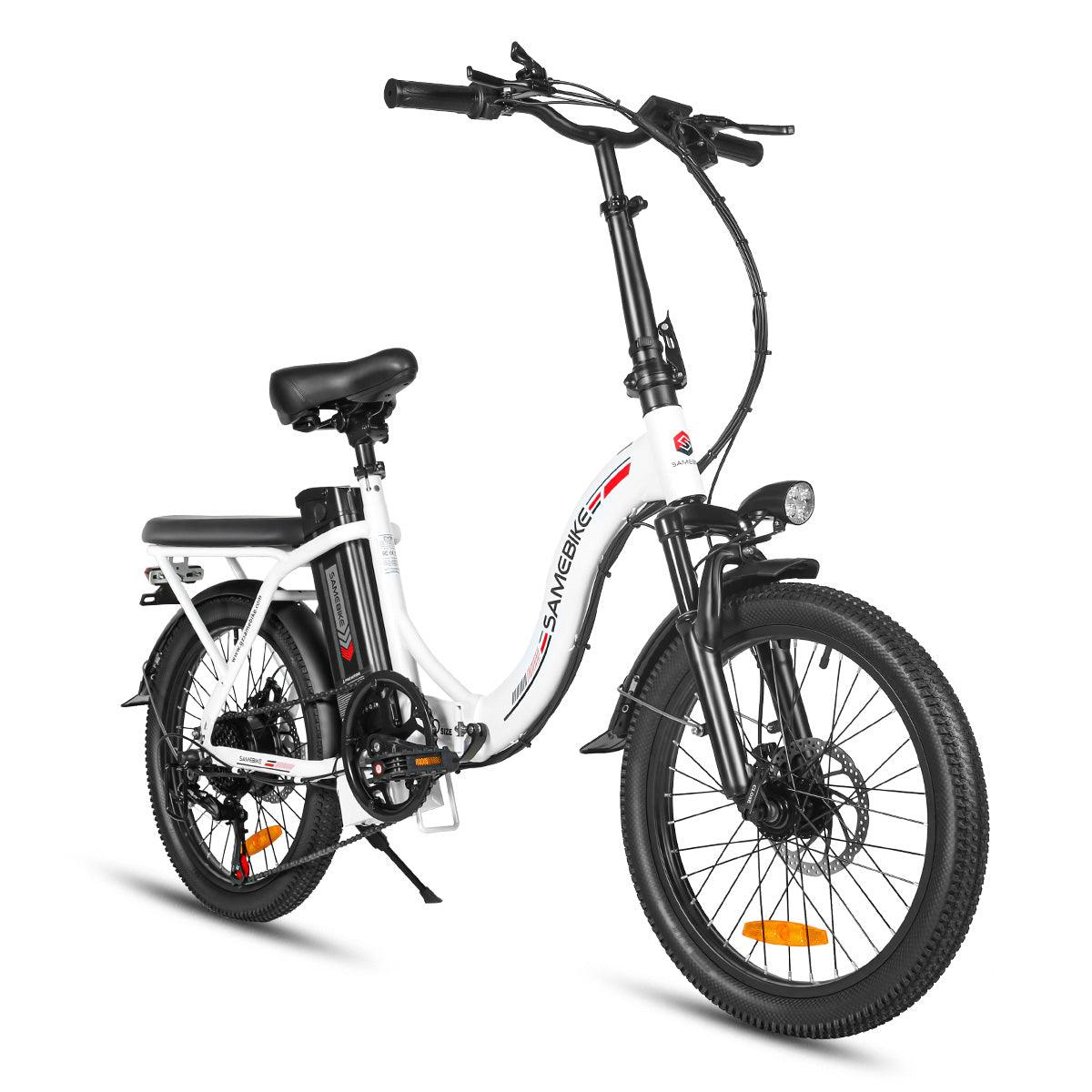 SAMEBIKE CY20-FT zusammenklappbares 20-Zoll-Elektrofahrrad mit 350W Motor und abnehmbarem 36V12 Ah Akku Alcovic