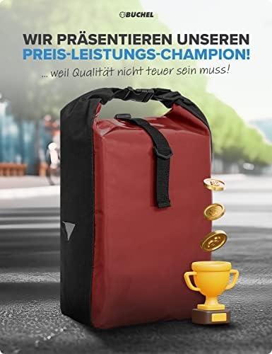 Büchel Fahrradtasche für Gepäckträger I wasserabweisend und bis zu 10kg belastbar I Fahrradtasche Gepäckträger aus Tarpaulin, Gepäckträgertasche, Fahrrad Taschen hinten Alcovic