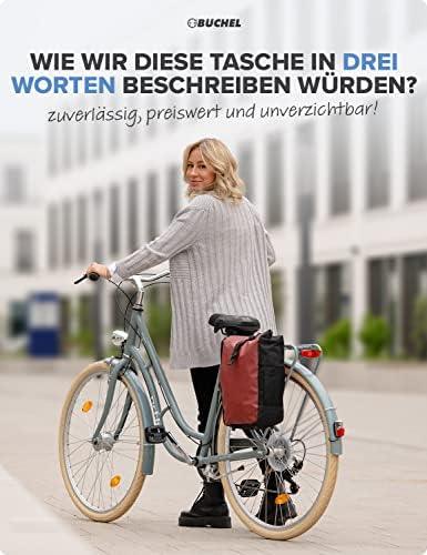 Büchel Fahrradtasche für Gepäckträger I wasserabweisend und bis zu 10kg belastbar I Fahrradtasche Gepäckträger aus Tarpaulin, Gepäckträgertasche, Fahrrad Taschen hinten Alcovic