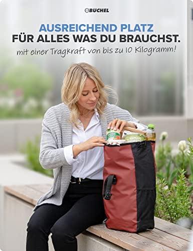Büchel Fahrradtasche für Gepäckträger I wasserabweisend und bis zu 10kg belastbar I Fahrradtasche Gepäckträger aus Tarpaulin, Gepäckträgertasche, Fahrrad Taschen hinten Alcovic