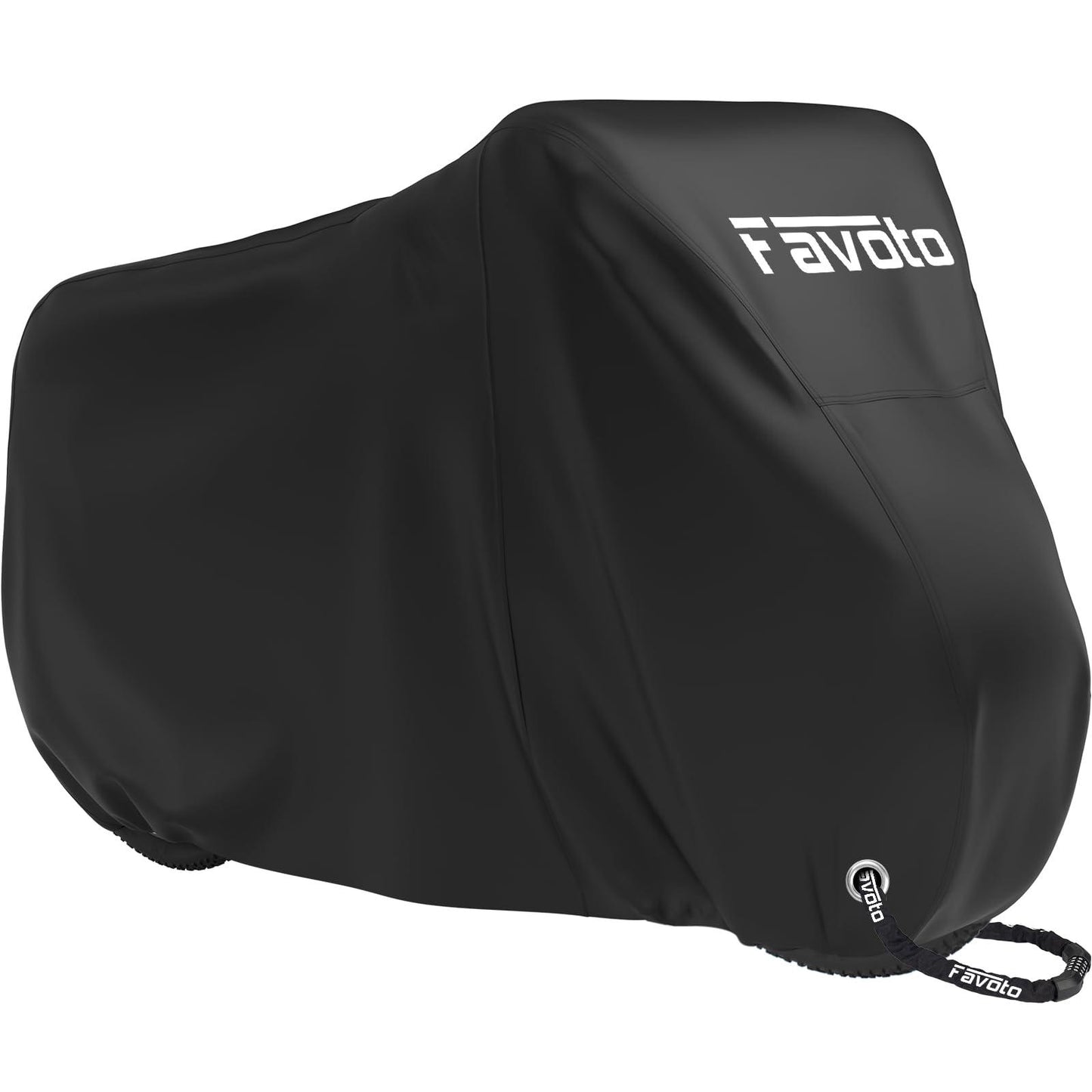 Favoto Fahrradabdeckung Wasserdicht Fahrrad Abdeckplane für 2-3 Fahrräder 210D Oxford-Gewebe Fahrradgarage Plane Fahrrad Schutzhülle Abdeckhaube mit Beutel 200 x 105x 110CM (Orange-Schwarz) Alcovic