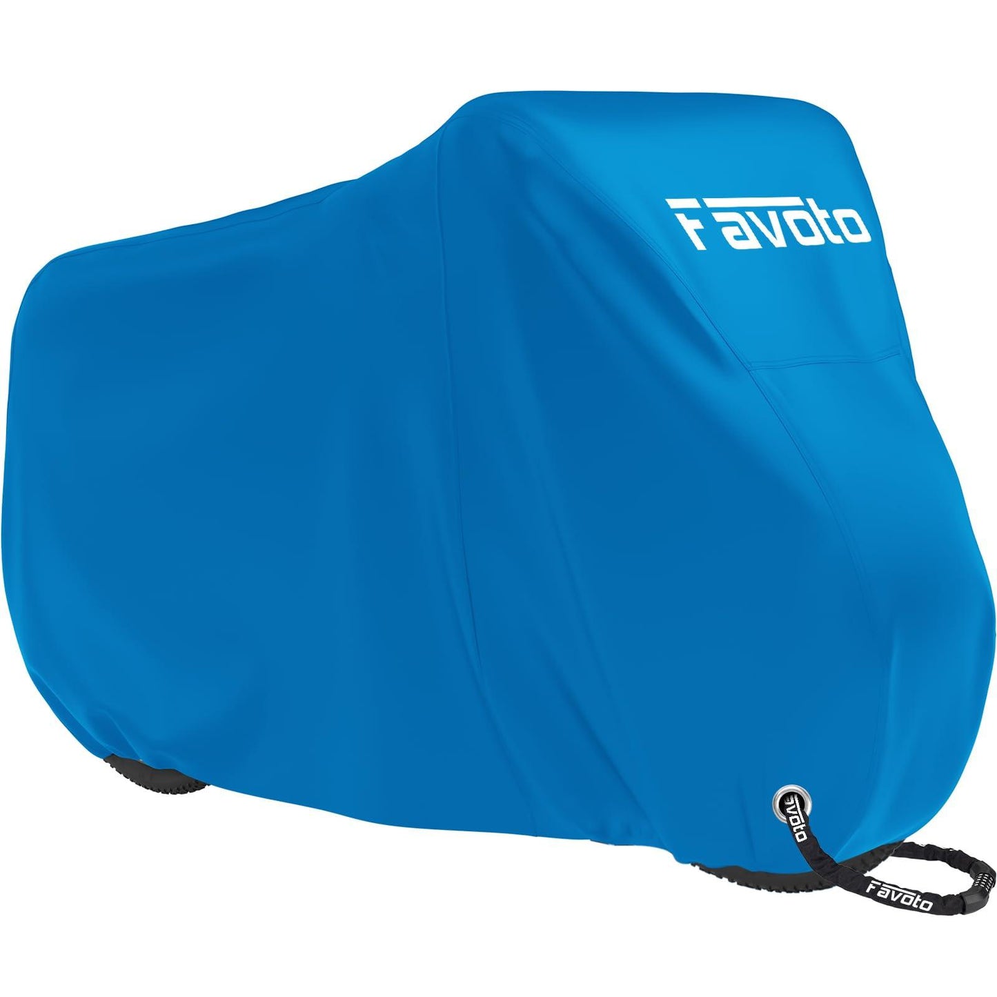 Favoto Fahrradabdeckung Wasserdicht Fahrrad Abdeckplane für 2-3 Fahrräder 210D Oxford-Gewebe Fahrradgarage Plane Fahrrad Schutzhülle Abdeckhaube mit Beutel 200 x 105x 110CM (Orange-Schwarz) Alcovic