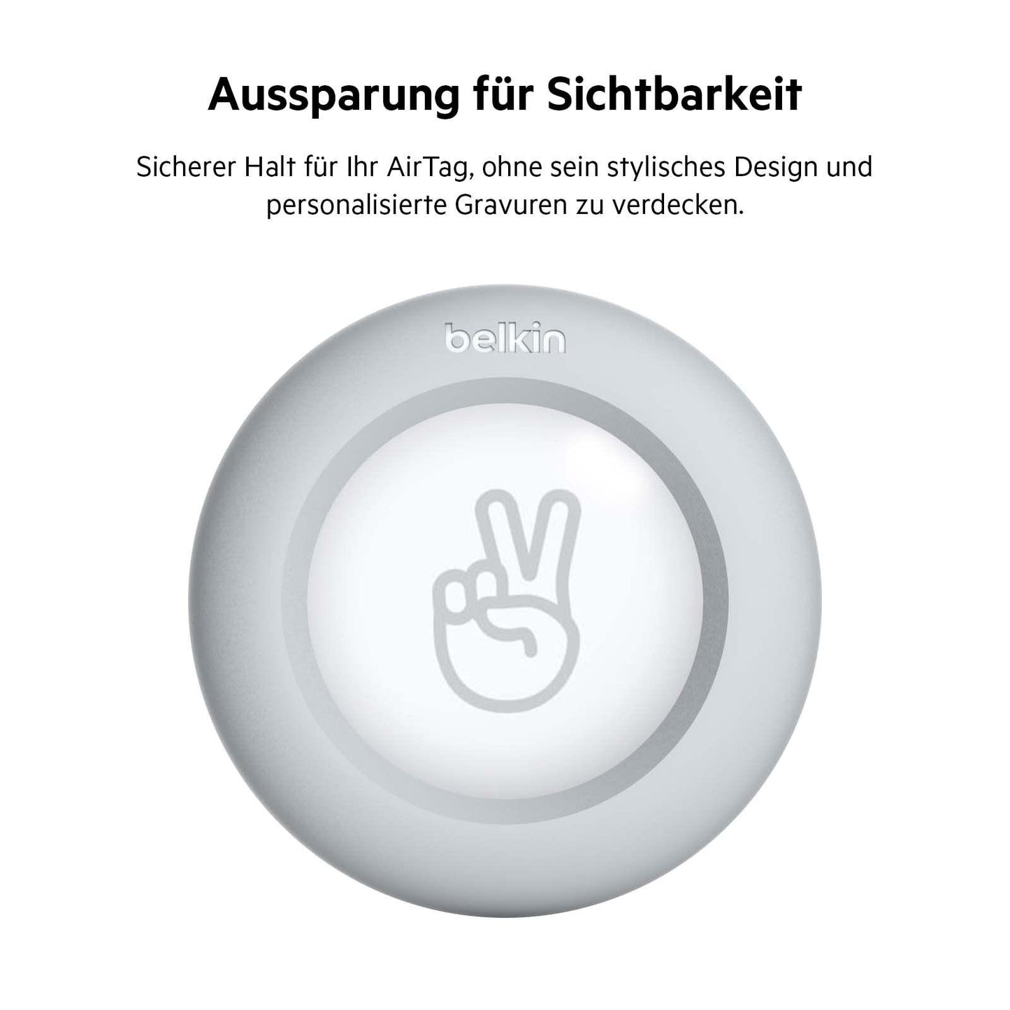 Belkin AirTag Hülle mit Schlaufe (Secure Holder Schutzhülle für Air Tag, Accessoire mit Kratzschutz) – Schwarz Alcovic