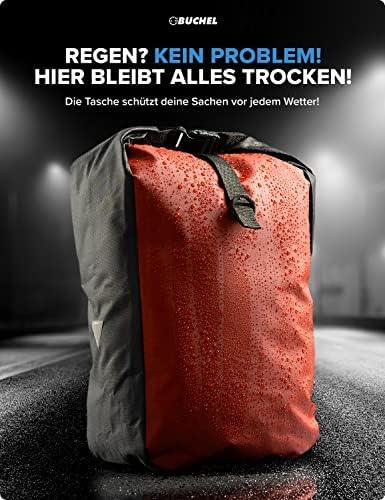 Büchel Fahrradtasche für Gepäckträger I wasserabweisend und bis zu 10kg belastbar I Fahrradtasche Gepäckträger aus Tarpaulin, Gepäckträgertasche, Fahrrad Taschen hinten Alcovic