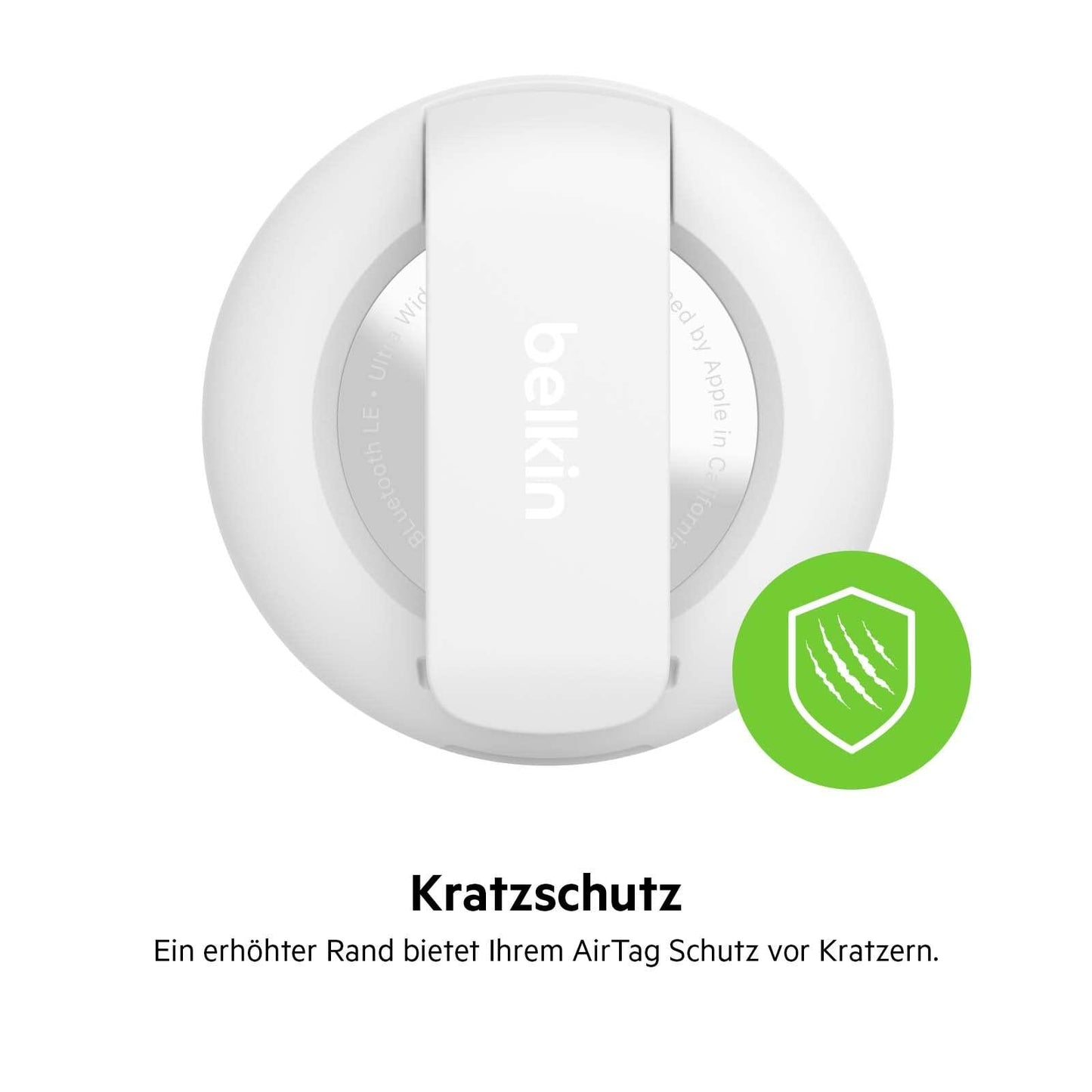 Belkin AirTag Hülle mit Schlaufe (Secure Holder Schutzhülle für Air Tag, Accessoire mit Kratzschutz) – Schwarz Alcovic