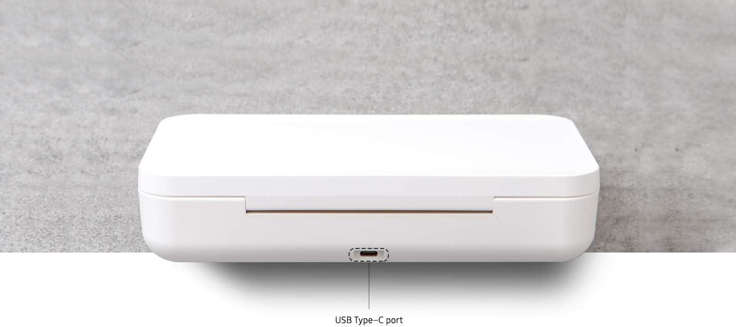 Samsung Electronics UV Anti-Virus Desinfektions-Box & kabelloses Qi-Ladegerät - Handy-Sterilisator und Ladestation (99% UV-Reinigung für Smartphone und kleine Gegenstände) Alcovic