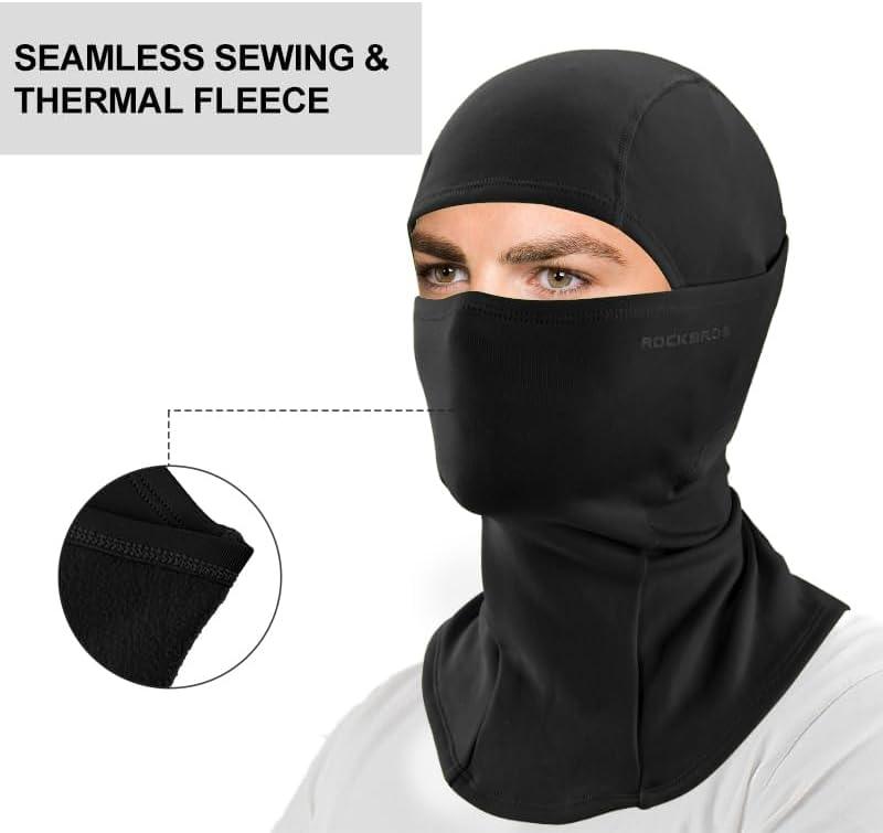 ROCKBROS Sturmhaube Herbst Winter Balaclava für Outdoorsports Radfahren, Snowboarden, Skifahren, Motorrad Fahren Winddicht Warm Gesichtshaube Einheitsgröße Herren/Damen Alcovic