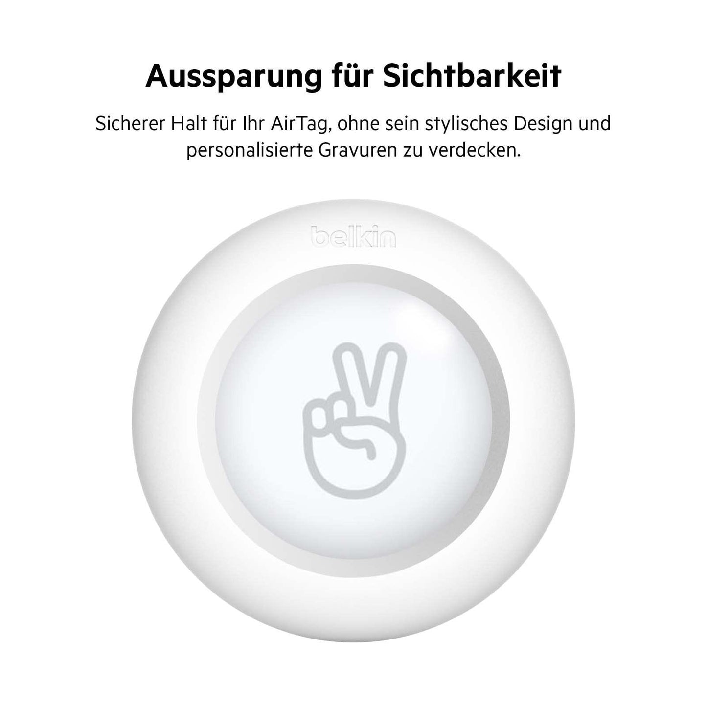 Belkin AirTag Hülle mit Schlaufe (Secure Holder Schutzhülle für Air Tag, Accessoire mit Kratzschutz) – Schwarz Alcovic