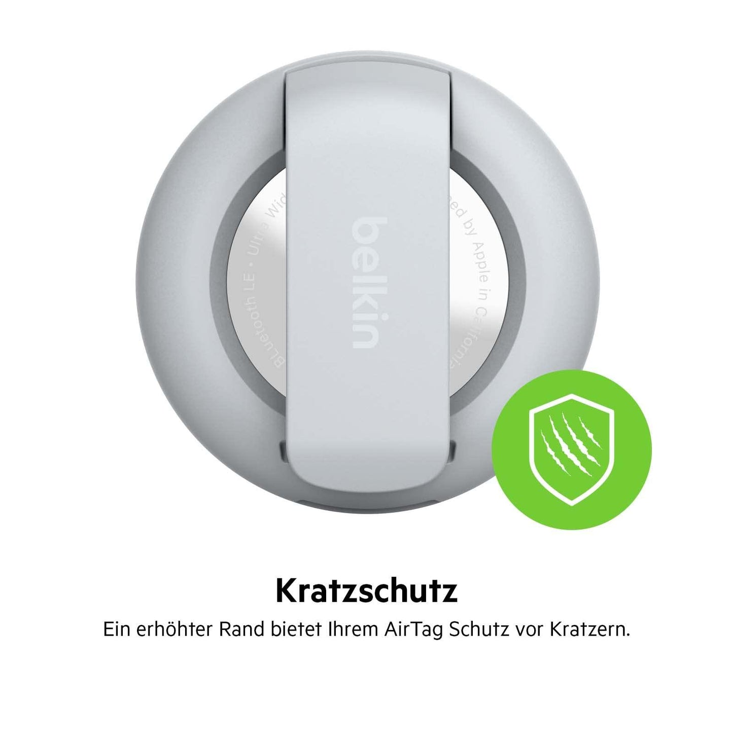 Belkin AirTag Hülle mit Schlaufe (Secure Holder Schutzhülle für Air Tag, Accessoire mit Kratzschutz) – Schwarz Alcovic