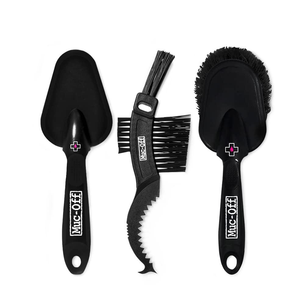 Muc-Off Premium Bürstenset - 5 Reinigungsbürsten für Fahrrad und Mountainbike mit Langlebigen Nylon Borsten und Ergonomischen Gummigriffen für Sanfteren Kontakt mit Material – Fahrrad Reinigungsset Alcovic