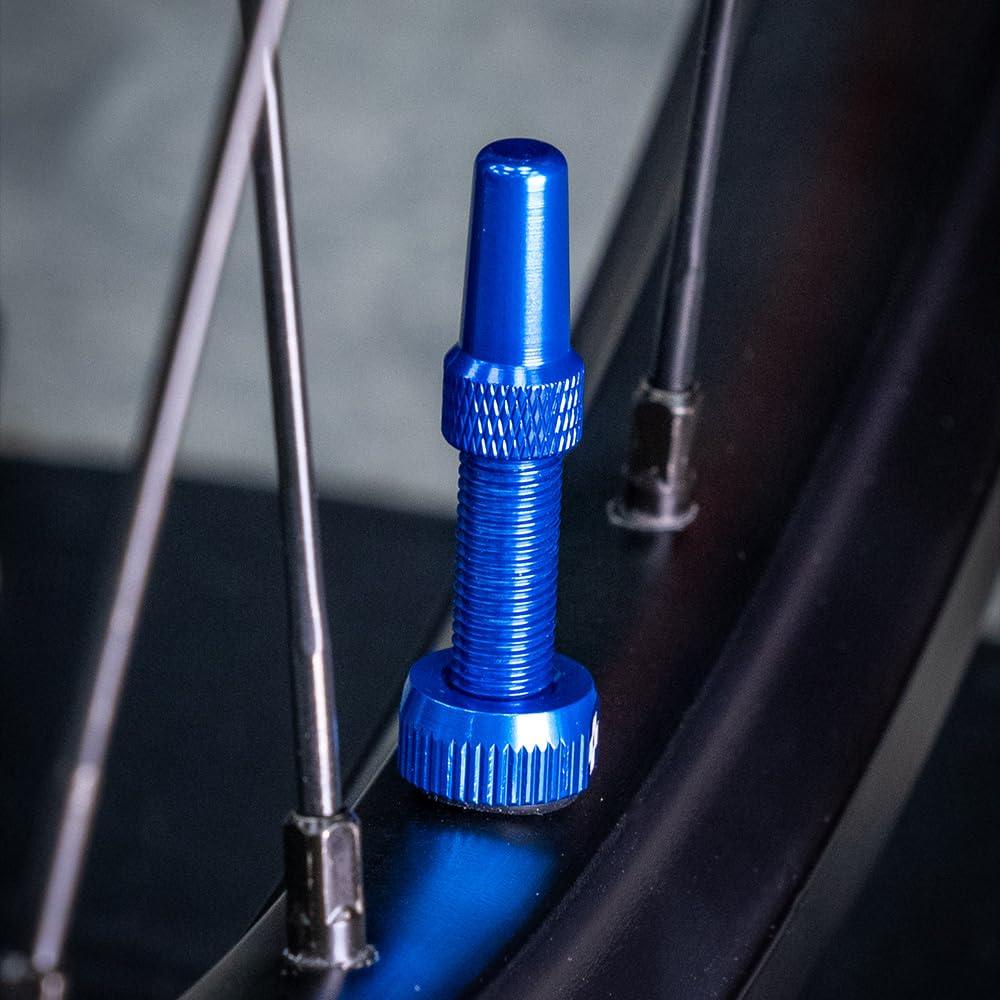 Muc-Off Graue Presta Tubeless Ventile, 44 mm - Hochwertige Anti-Leck Fahrradventile mit integriertem Werkzeug zum Entfernen des Ventilkerns Alcovic