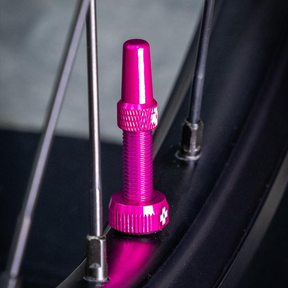Muc-Off Graue Presta Tubeless Ventile, 44 mm - Hochwertige Anti-Leck Fahrradventile mit integriertem Werkzeug zum Entfernen des Ventilkerns Alcovic
