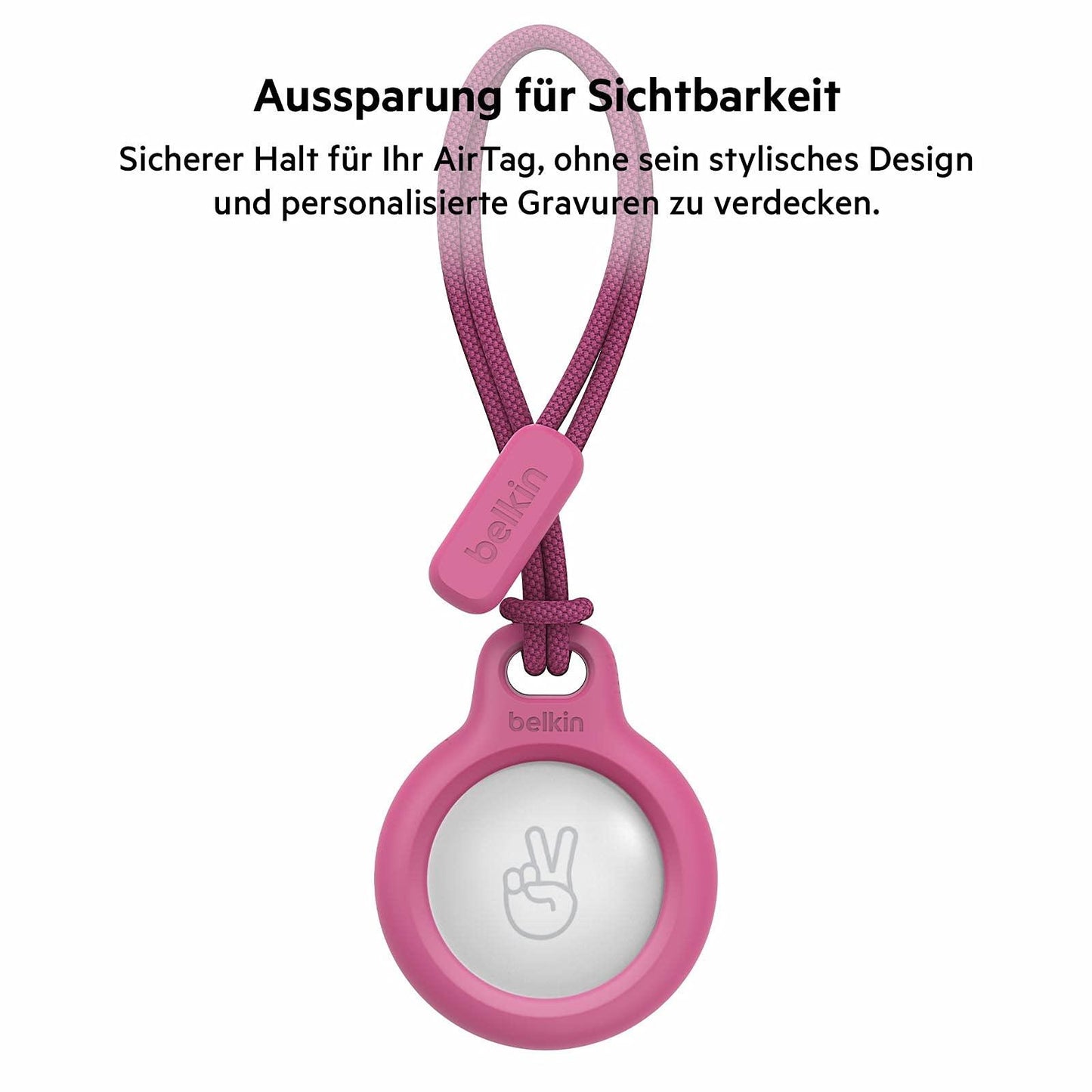 Belkin AirTag Hülle mit Schlaufe (Secure Holder Schutzhülle für Air Tag, Accessoire mit Kratzschutz) – Schwarz Alcovic