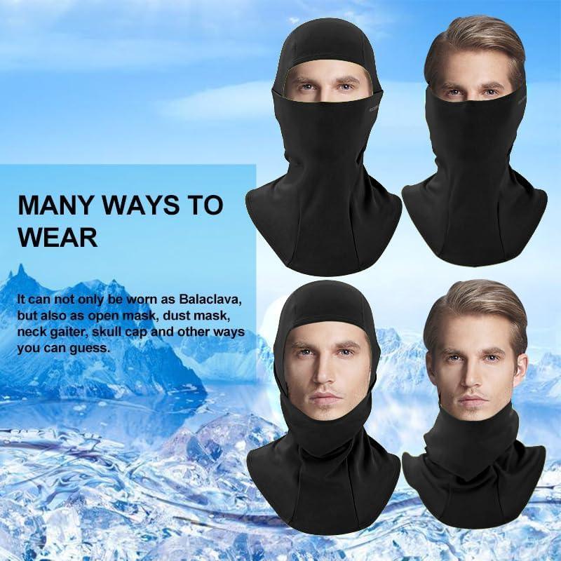 ROCKBROS Sturmhaube Herbst Winter Balaclava für Outdoorsports Radfahren, Snowboarden, Skifahren, Motorrad Fahren Winddicht Warm Gesichtshaube Einheitsgröße Herren/Damen Alcovic