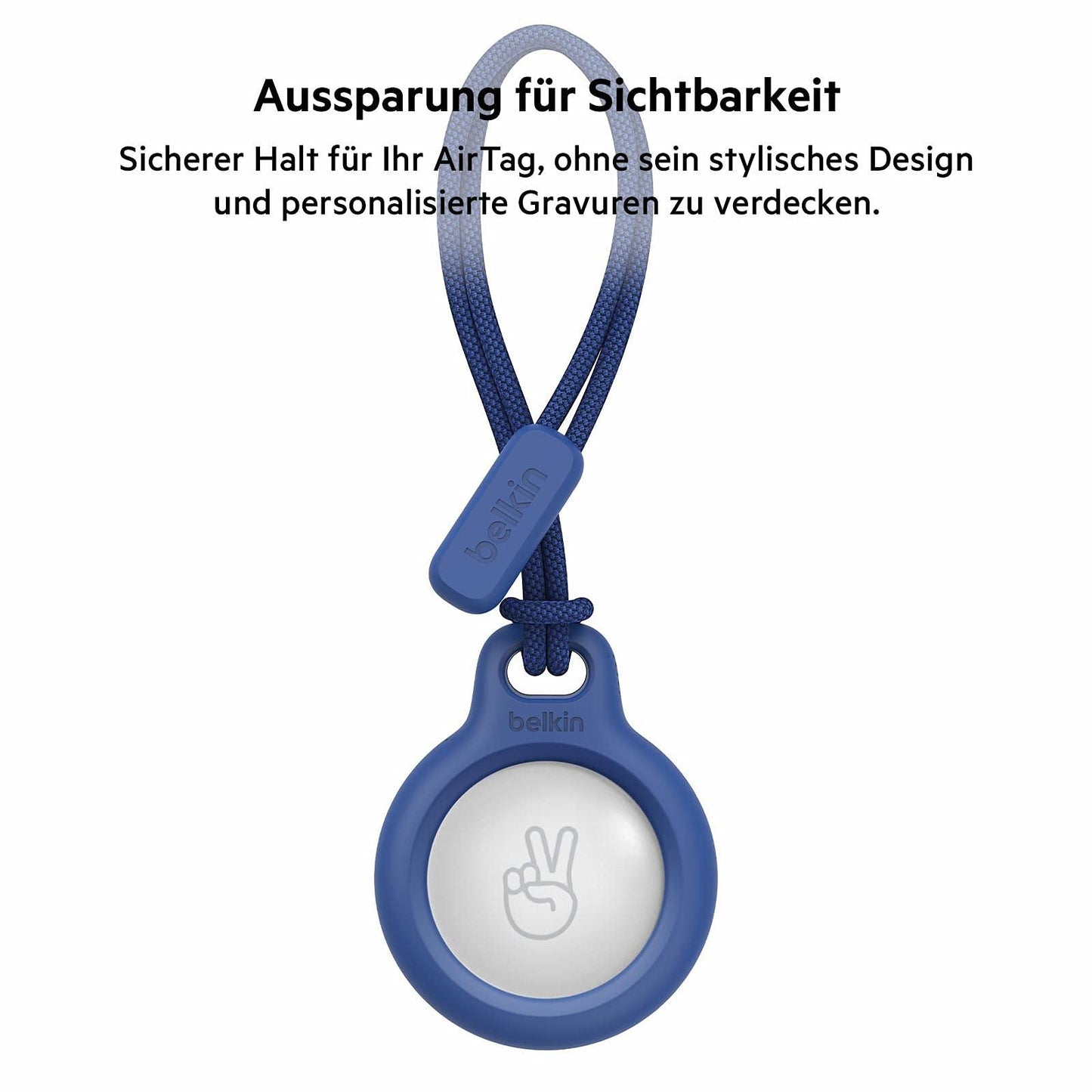 Belkin AirTag Hülle mit Schlaufe (Secure Holder Schutzhülle für Air Tag, Accessoire mit Kratzschutz) – Schwarz Alcovic