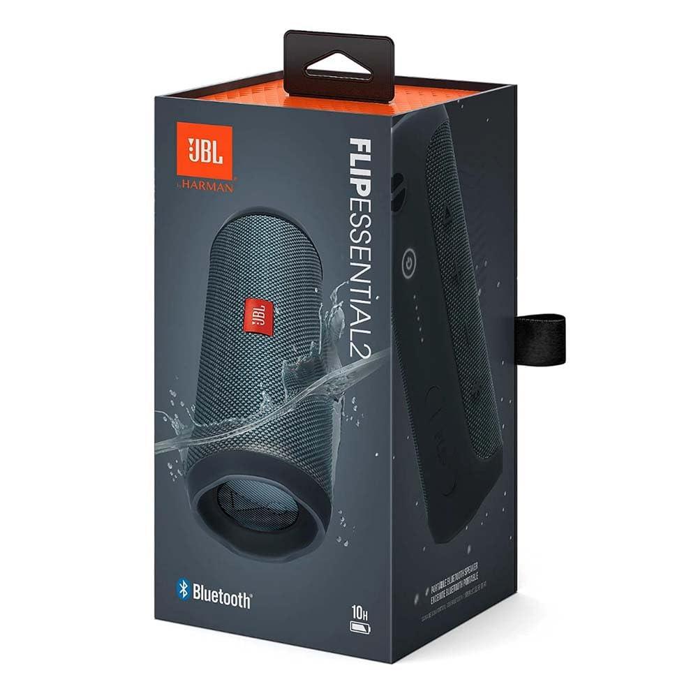 JBL Flip Essential 2 - Portable Bluetooth Speaker with Rechargeable Battery - IPX7 Waterproof - 10 Hours Battery Life - Black Alcovic