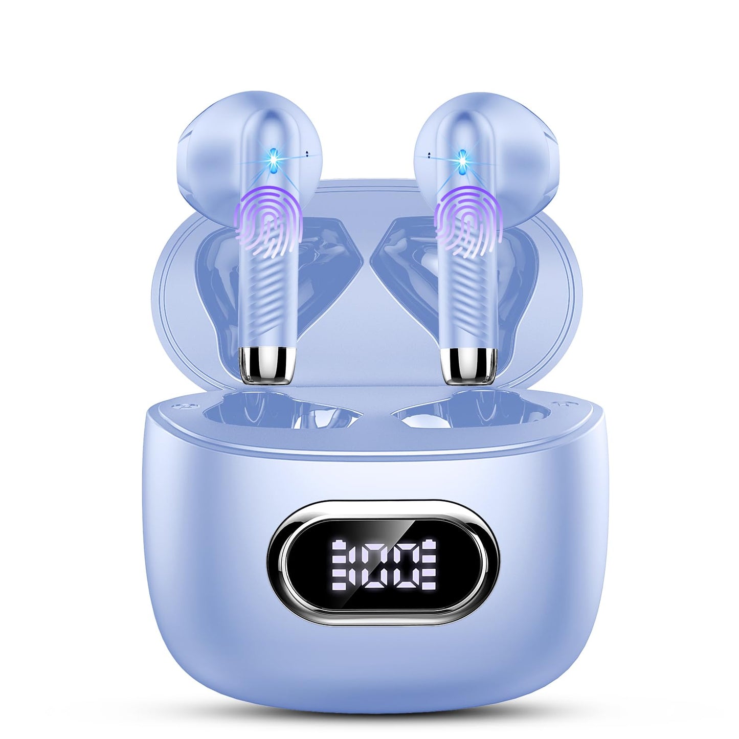 Bluetooth In-Ear Kopfhörer – Kabellos, Bluetooth 5.4, 48 h, 4 ENC Mics, Tiefer Bass, IPX7, USB-C, LED-Anzeige