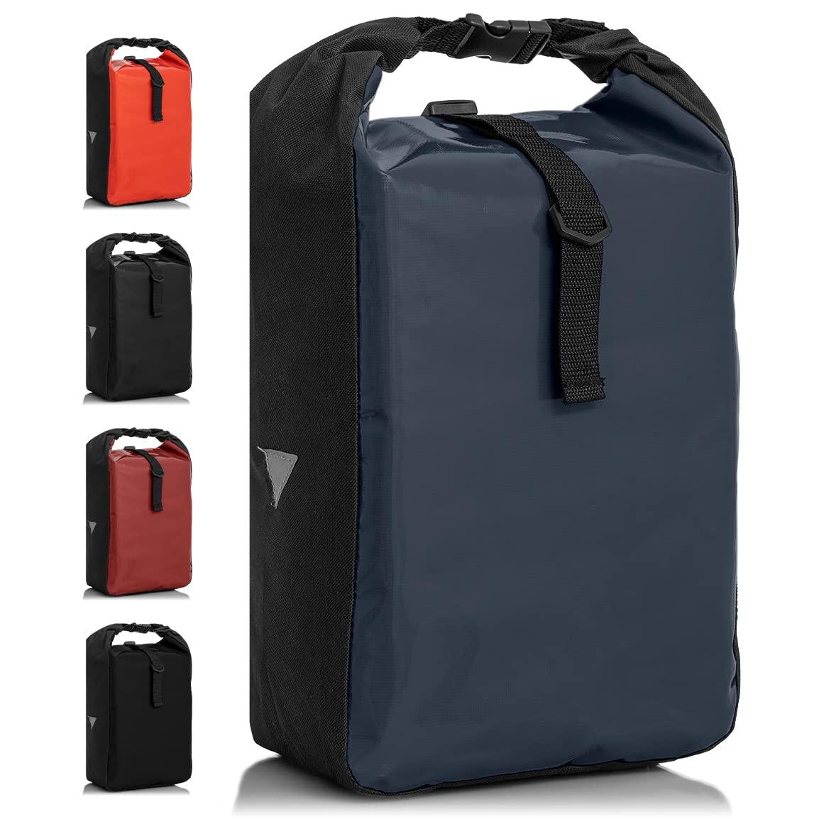 Büchel Fahrradtasche für Gepäckträger I wasserabweisend und bis zu 10kg belastbar I Fahrradtasche Gepäckträger aus Tarpaulin, Gepäckträgertasche, Fahrrad Taschen hinten Alcovic