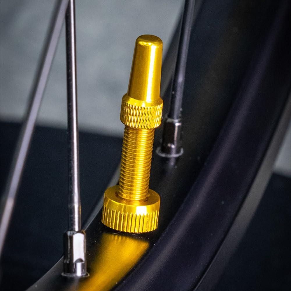 Muc-Off Graue Presta Tubeless Ventile, 44 mm - Hochwertige Anti-Leck Fahrradventile mit integriertem Werkzeug zum Entfernen des Ventilkerns Alcovic