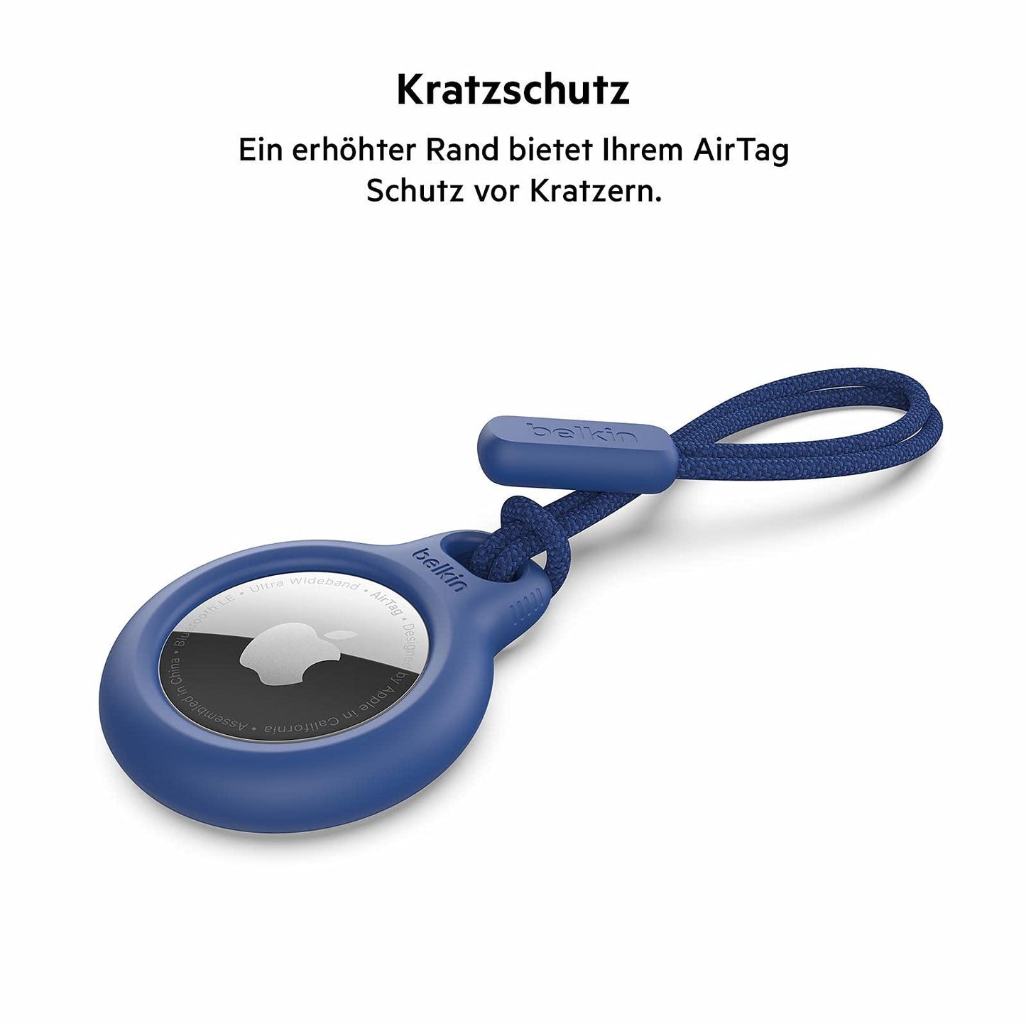 Belkin AirTag Hülle mit Schlaufe (Secure Holder Schutzhülle für Air Tag, Accessoire mit Kratzschutz) – Schwarz Alcovic