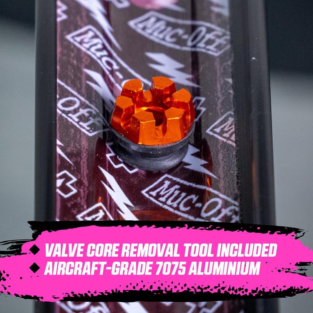 Muc-Off Graue Presta Tubeless Ventile, 44 mm - Hochwertige Anti-Leck Fahrradventile mit integriertem Werkzeug zum Entfernen des Ventilkerns Alcovic