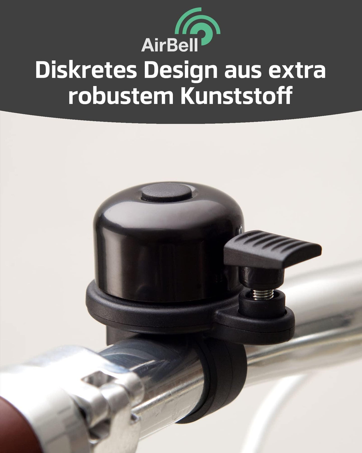 AirBell Fahrradklingel Für Apple AirTag | Halterung In Klingel Versteckt | Fahrrad Diebstahlsicherung | Inklusive Werkzeug Alcovic