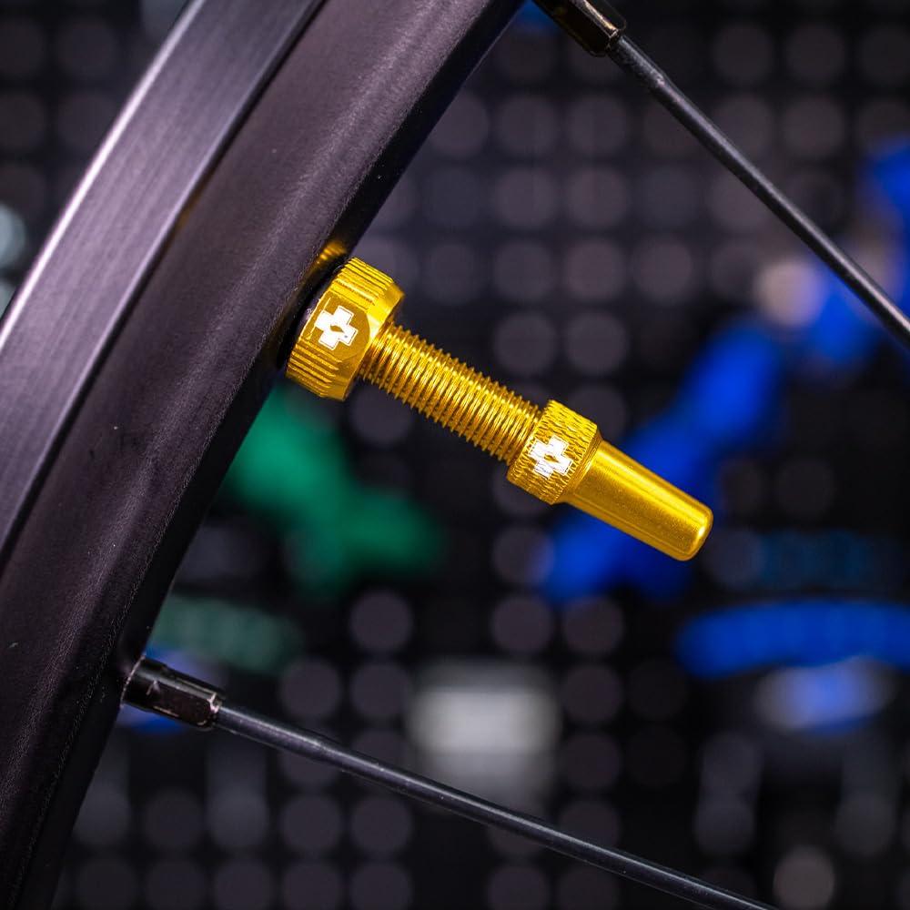 Muc-Off Graue Presta Tubeless Ventile, 44 mm - Hochwertige Anti-Leck Fahrradventile mit integriertem Werkzeug zum Entfernen des Ventilkerns Alcovic