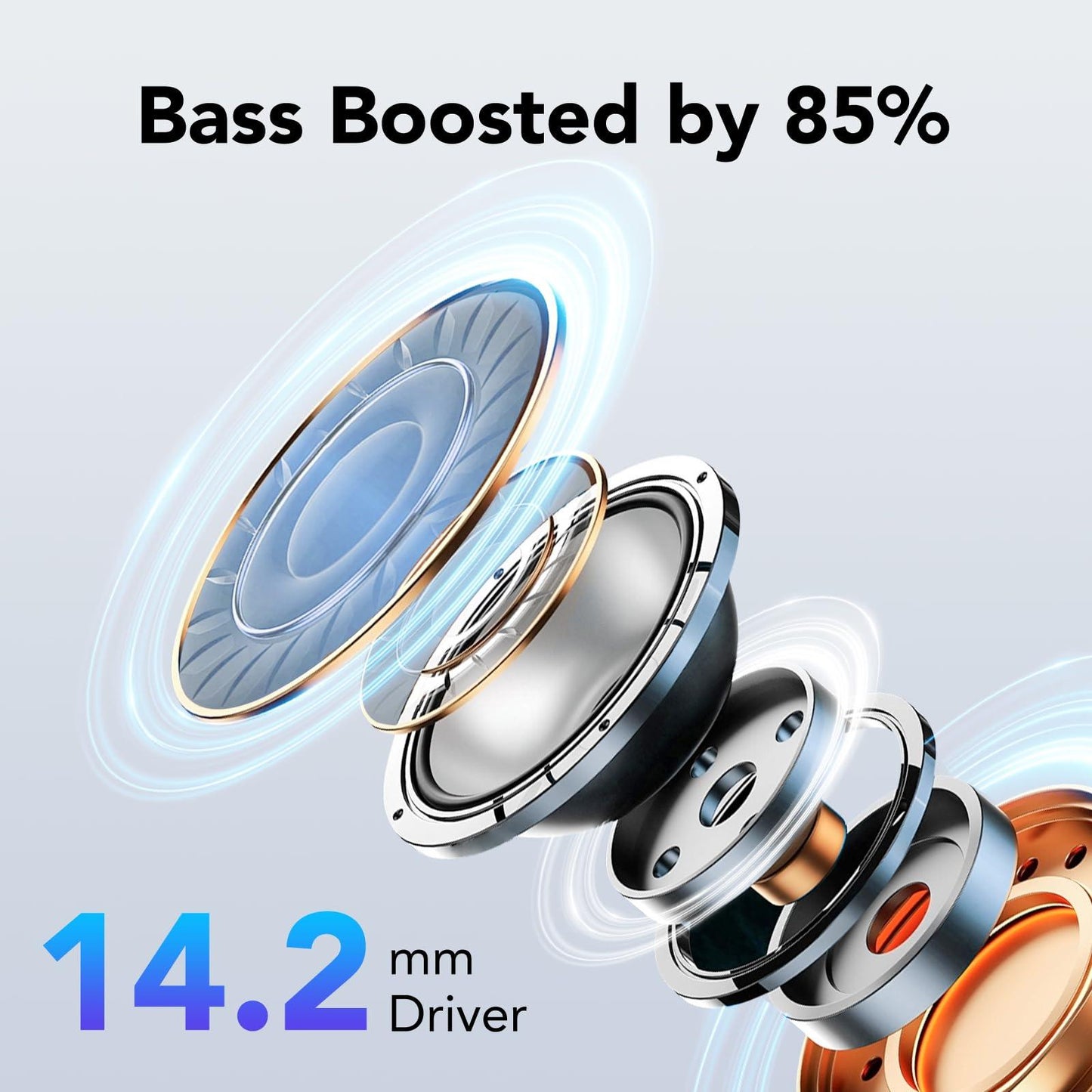 Bluetooth Kopfhörer, In Ear Kopfhörer Kabellos Bluetooth 5.3 mit 50H Tiefer Bass, 2024 Neue Kabellose Kopfhörer Noise Cancelling Earbuds mit 4 ENC Mic, IPX7 Wasserdicht Ohrhörer, USB-C Alcovic