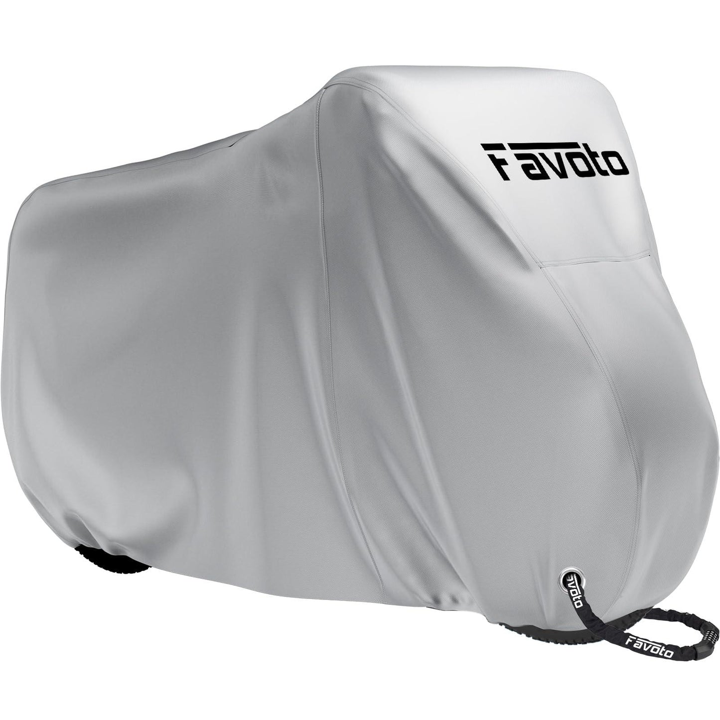 Favoto Fahrradabdeckung Wasserdicht Fahrrad Abdeckplane für 2-3 Fahrräder 210D Oxford-Gewebe Fahrradgarage Plane Fahrrad Schutzhülle Abdeckhaube mit Beutel 200 x 105x 110CM (Orange-Schwarz) Alcovic