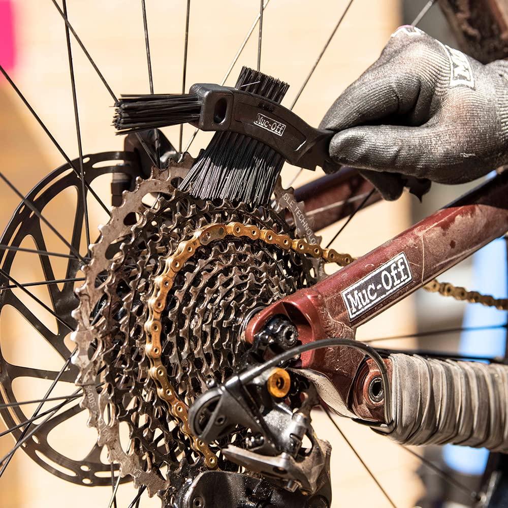 Muc-Off Premium Bürstenset - 5 Reinigungsbürsten für Fahrrad und Mountainbike mit Langlebigen Nylon Borsten und Ergonomischen Gummigriffen für Sanfteren Kontakt mit Material – Fahrrad Reinigungsset Alcovic