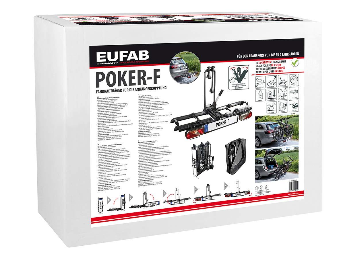 EUFAB Fahrradträger Jake, für E-Bikes geeignet + EUFAB 16412 Universal Wandhalterung für Fahrradträger Alcovic