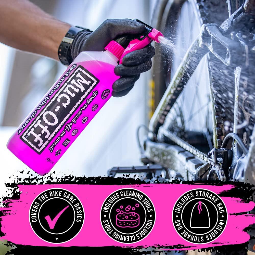 Muc-Off Basis Fahrrad Reinigungsset - Must-Have Fahrrad Zubehör für die Reinigung und den Schutz Ihres Fahrrads – Mit Muc-Off Bike Cleaner, Bike Protect, Reinigungsbürste und Mehr Alcovic