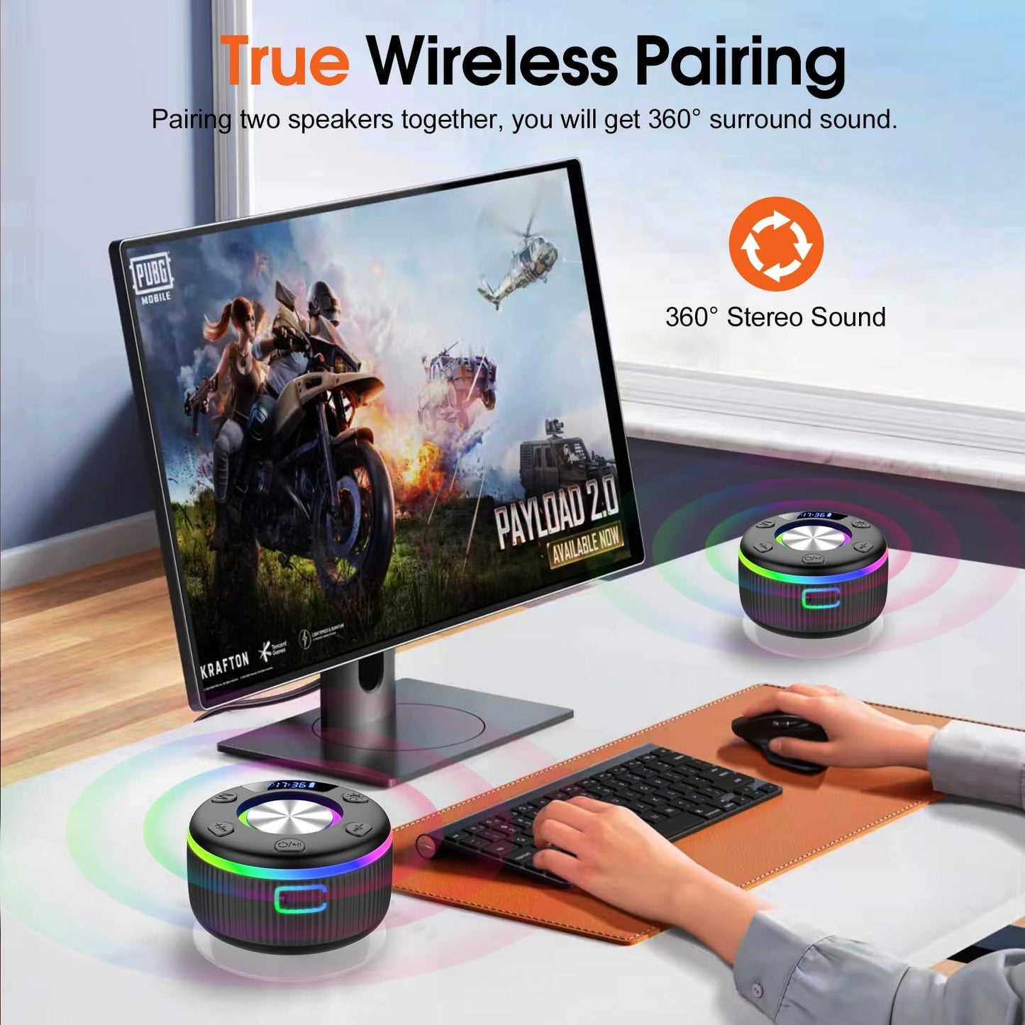 PRSCFUM Bluetooth Lautsprecher, Musikbox Bluetooth, Bluetooth 5.3 Box, IP7 wasserdichte Klein Lautsprecher mit Licht, Badezimmerlautsprecher mit Saugnapf, für Badezimmer, Party, Reisen (NEU) Alcovic