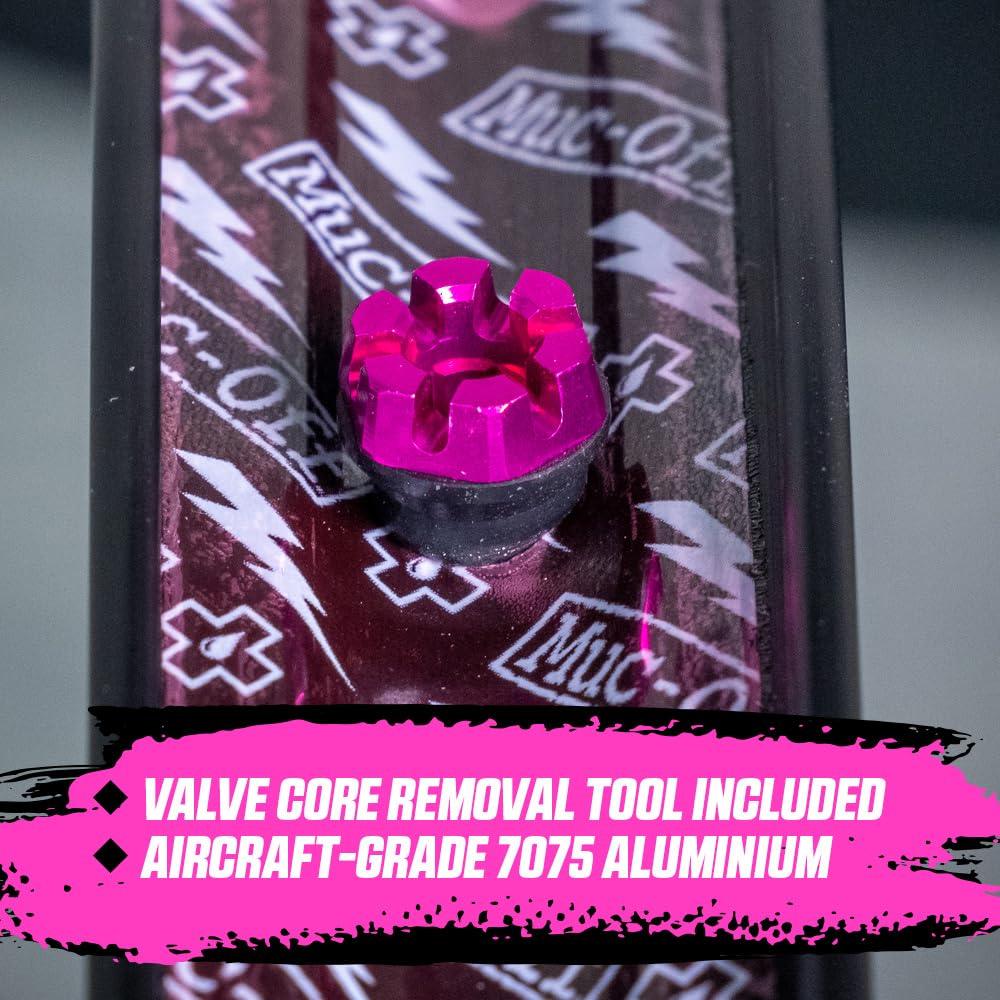Muc-Off Graue Presta Tubeless Ventile, 44 mm - Hochwertige Anti-Leck Fahrradventile mit integriertem Werkzeug zum Entfernen des Ventilkerns Alcovic