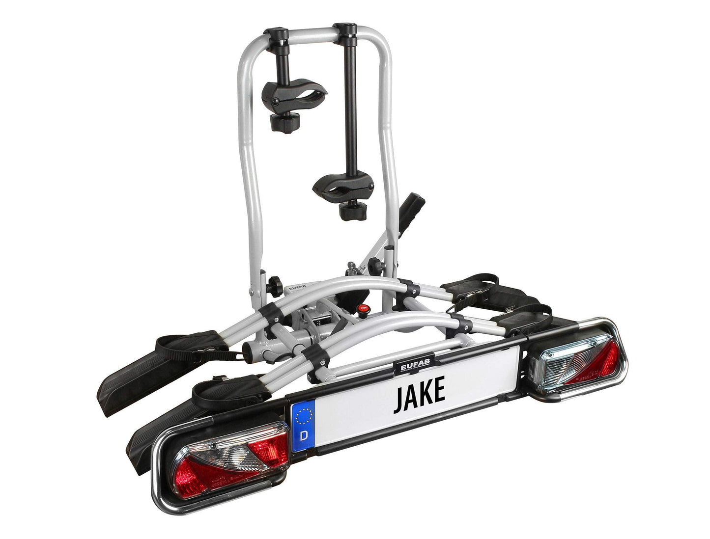 EUFAB Fahrradträger Jake, für E-Bikes geeignet + EUFAB 16412 Universal Wandhalterung für Fahrradträger Alcovic