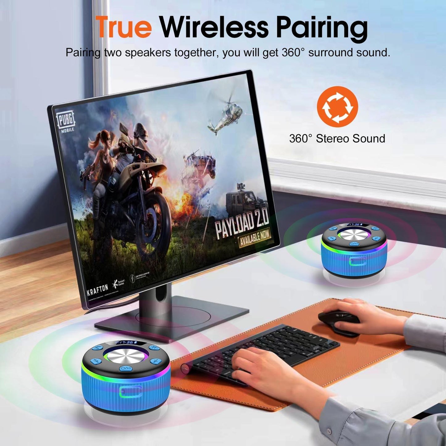 PRSCFUM Bluetooth Lautsprecher, Musikbox Bluetooth, Bluetooth 5.3 Box, IP7 wasserdichte Klein Lautsprecher mit Licht, Badezimmerlautsprecher mit Saugnapf, für Badezimmer, Party, Reisen (NEU) Alcovic