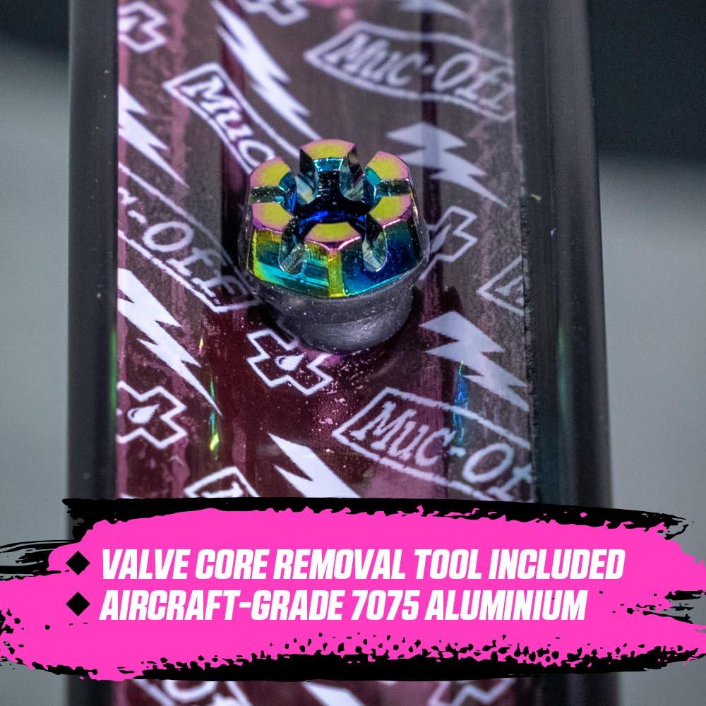 Muc-Off Graue Presta Tubeless Ventile, 44 mm - Hochwertige Anti-Leck Fahrradventile mit integriertem Werkzeug zum Entfernen des Ventilkerns Alcovic