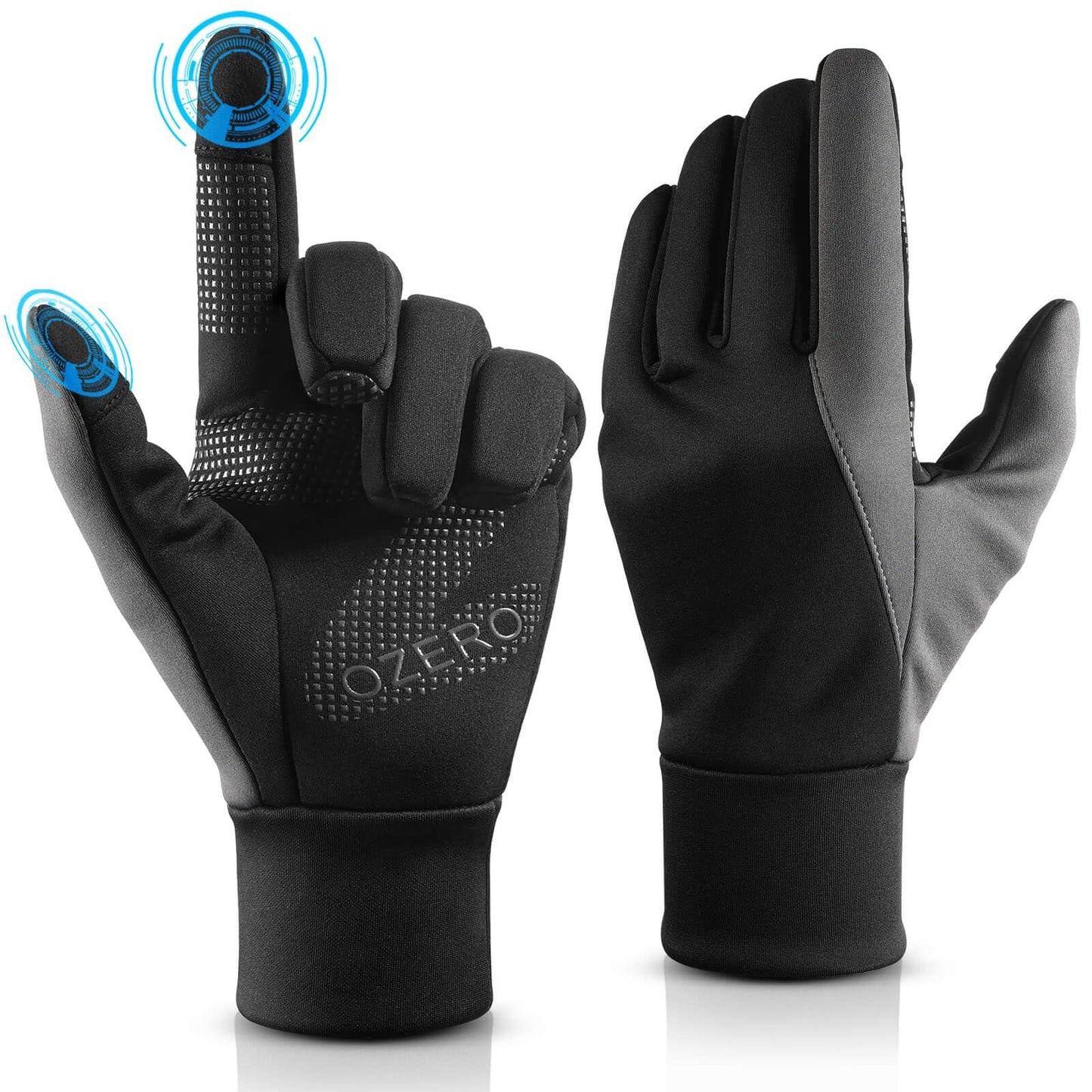 OZERO Herren Wasserdicht Thermohandschuhe, Touchscreen Winterhandschuhe Fahrhandschuhe Fahrradhandschuhe Laufhandschuhe Alcovic