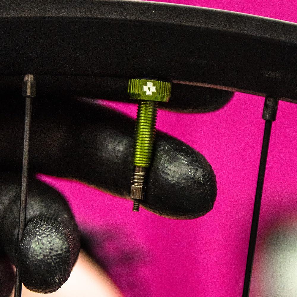 Muc-Off Graue Presta Tubeless Ventile, 44 mm - Hochwertige Anti-Leck Fahrradventile mit integriertem Werkzeug zum Entfernen des Ventilkerns Alcovic