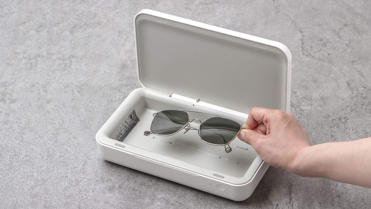 Samsung Electronics UV Anti-Virus Desinfektions-Box & kabelloses Qi-Ladegerät - Handy-Sterilisator und Ladestation (99% UV-Reinigung für Smartphone und kleine Gegenstände) Alcovic