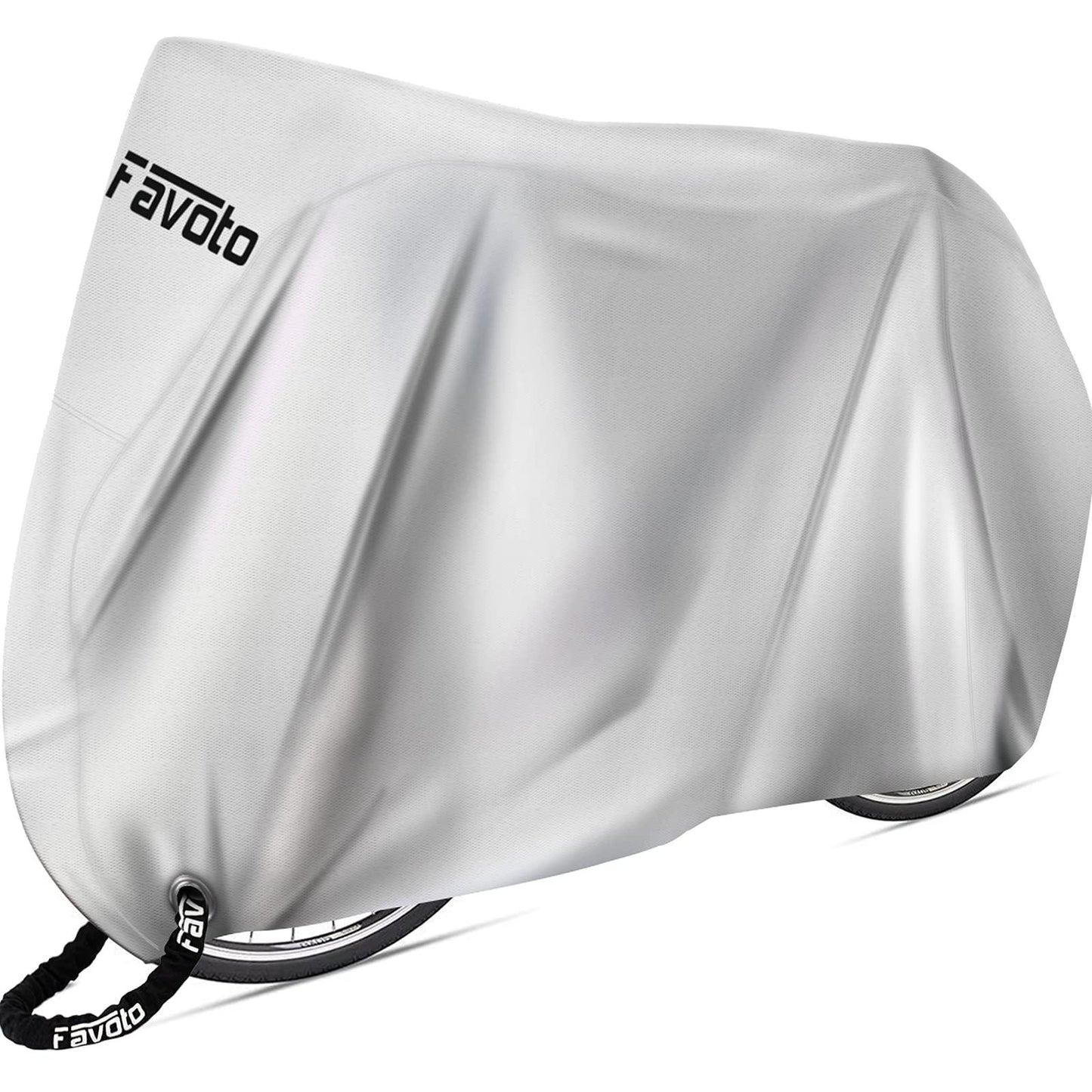 Favoto Fahrradabdeckung Wasserdicht Fahrrad Abdeckplane für 2-3 Fahrräder 210D Oxford-Gewebe Fahrradgarage Plane Fahrrad Schutzhülle Abdeckhaube mit Beutel 200 x 105x 110CM (Orange-Schwarz) Alcovic