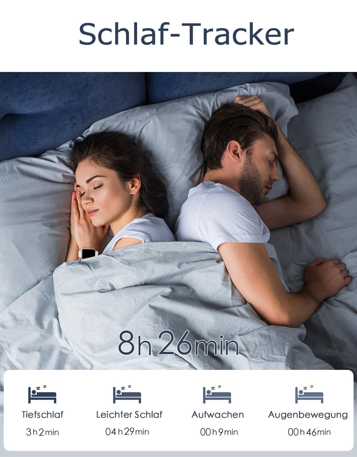 GRV Smartwatch für Damen Herren mit Telefonfunktion,Fitnessuhr mit Herzfrequenzmessung,SpO2,Schrittzähler,Schlafmonitor,Multi Trainingsmodi für iOS Android Handy Alcovic