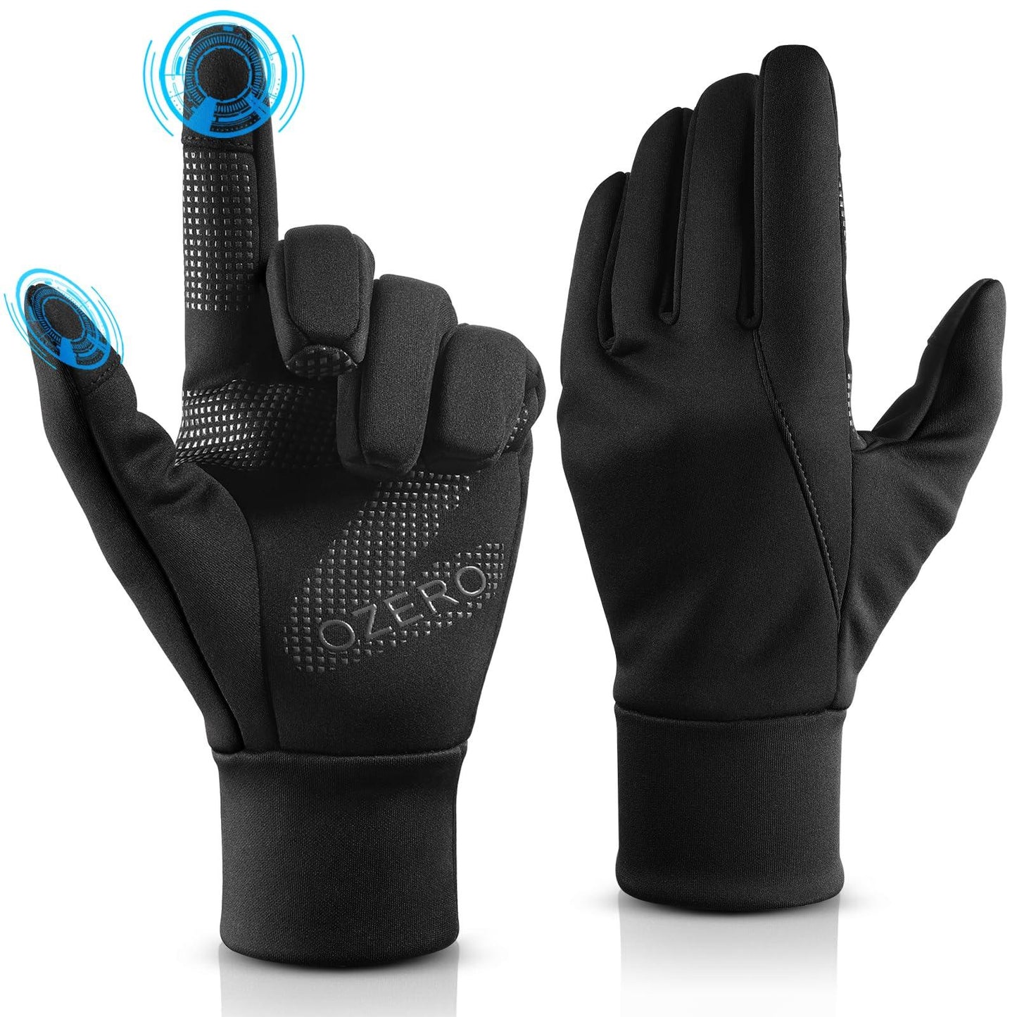 OZERO Herren Wasserdicht Thermohandschuhe, Touchscreen Winterhandschuhe Fahrhandschuhe Fahrradhandschuhe Laufhandschuhe Alcovic
