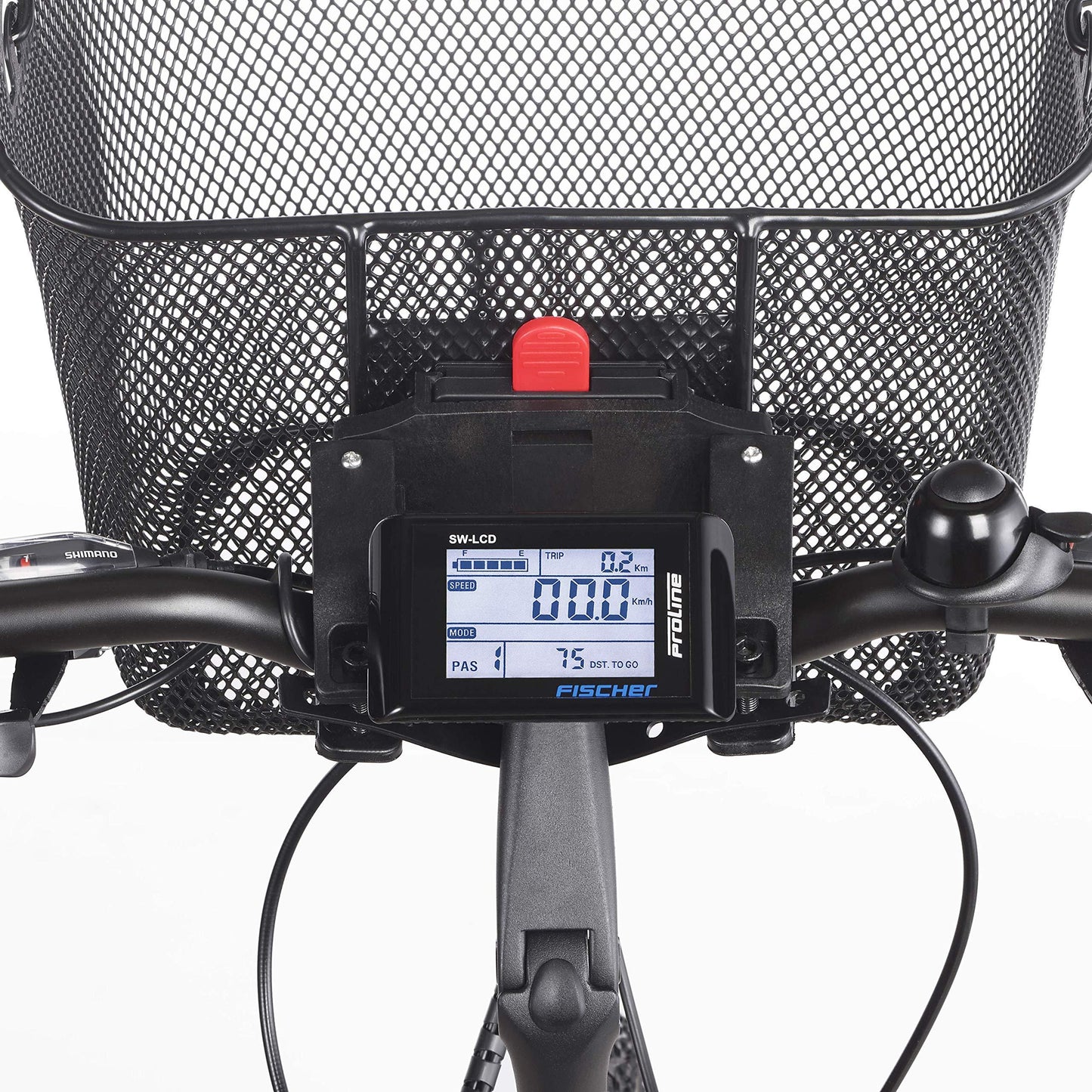 FISCHER Lenkerkorb mit Schnellbefestigung, speziell für E-Bikes entwickelt, Tragkraft 5kg, passend für alle gängigen Displays mit einer Breite von 9 cm, u.a. für BOSCH Displays Alcovic