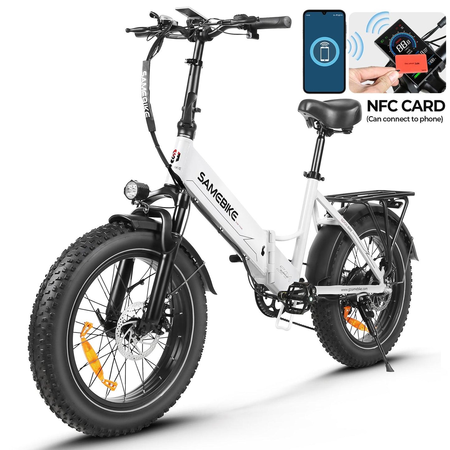 SAMEBIKE LOTDM200-II 20 Zoll Fettreifen 750W Motor 48V 13Ah Akku Faltrad Smart NFC Alcovic