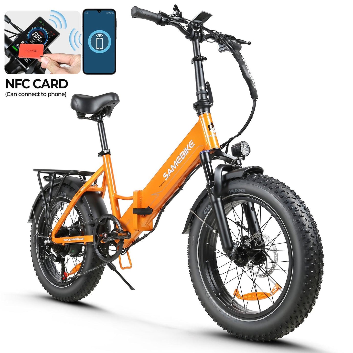 SAMEBIKE LOTDM200-II 20 Zoll Fettreifen 750W Motor 48V 13Ah Akku Faltrad Smart NFC Alcovic