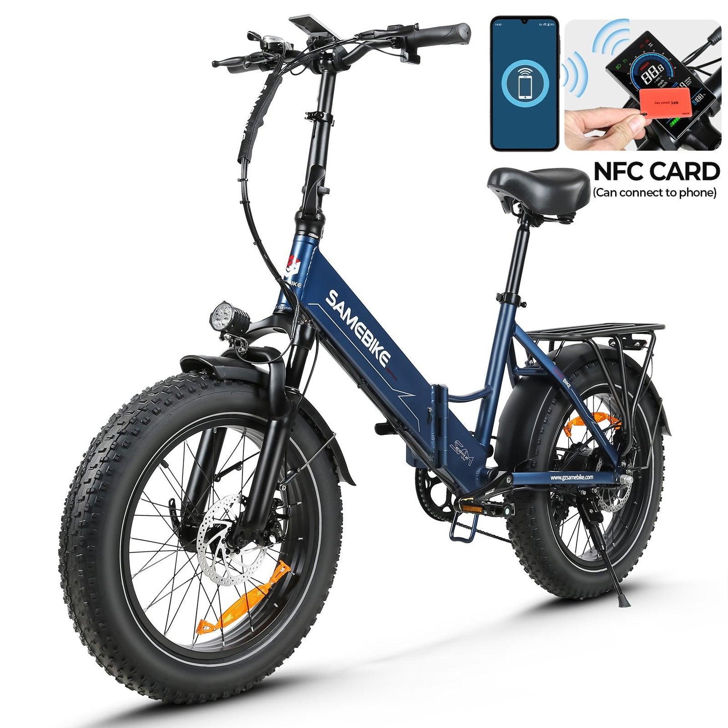 SAMEBIKE LOTDM200-II 20 Zoll Fettreifen 750W Motor 48V 13Ah Akku Faltrad Smart NFC Alcovic