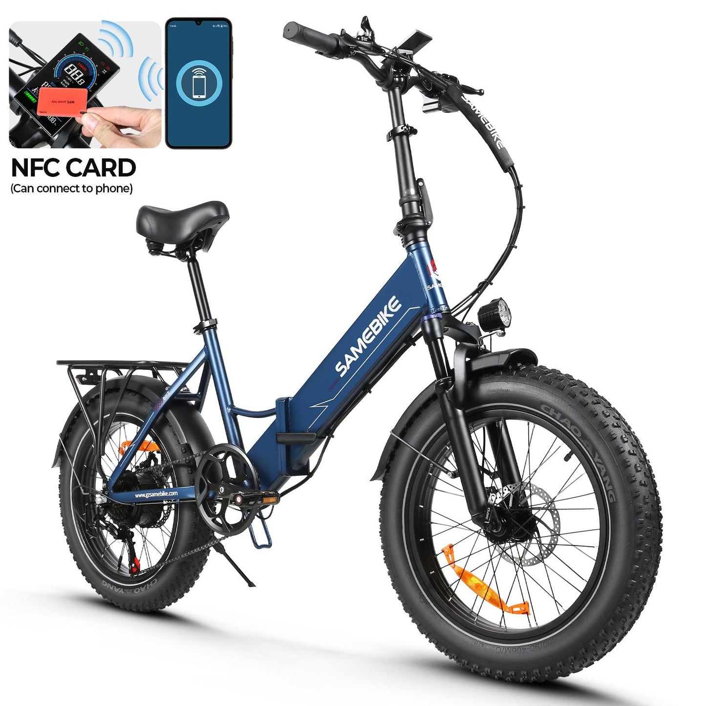 SAMEBIKE LOTDM200-II 20 Zoll Fettreifen 750W Motor 48V 13Ah Akku Faltrad Smart NFC Alcovic