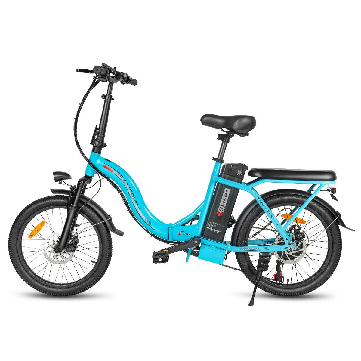 SAMEBIKE CY20-FT zusammenklappbares 20-Zoll-Elektrofahrrad mit 350W Motor und abnehmbarem 36V12 Ah Akku Alcovic